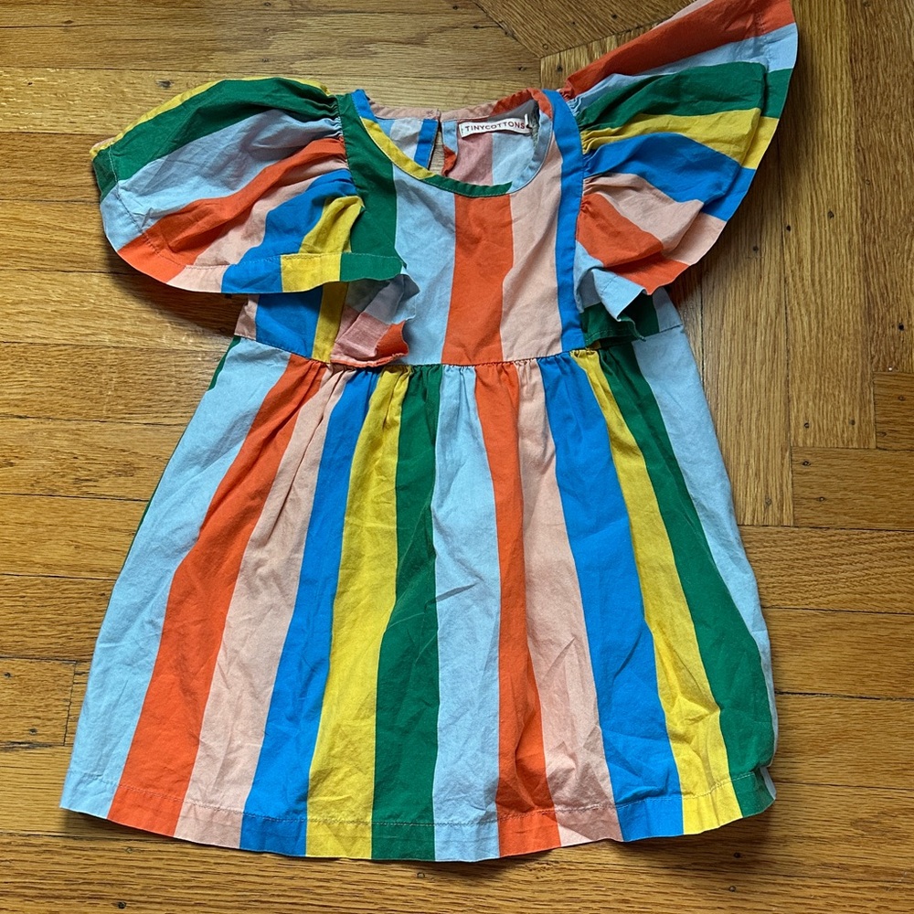TinyCottons - Colorful Striped Dress - Spanish Brand - 2Y